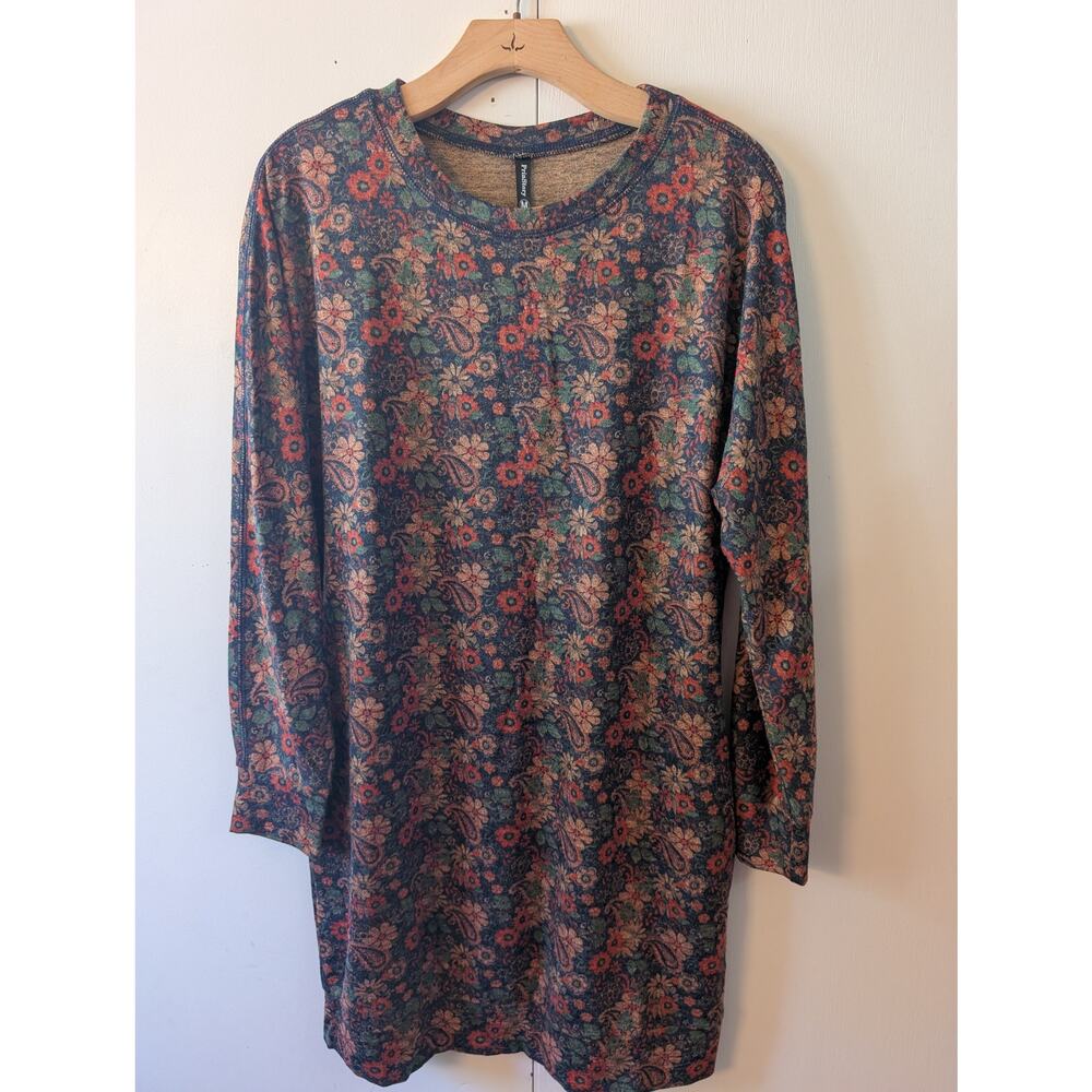 Prinstory Floral Print Long Sleeve Dress